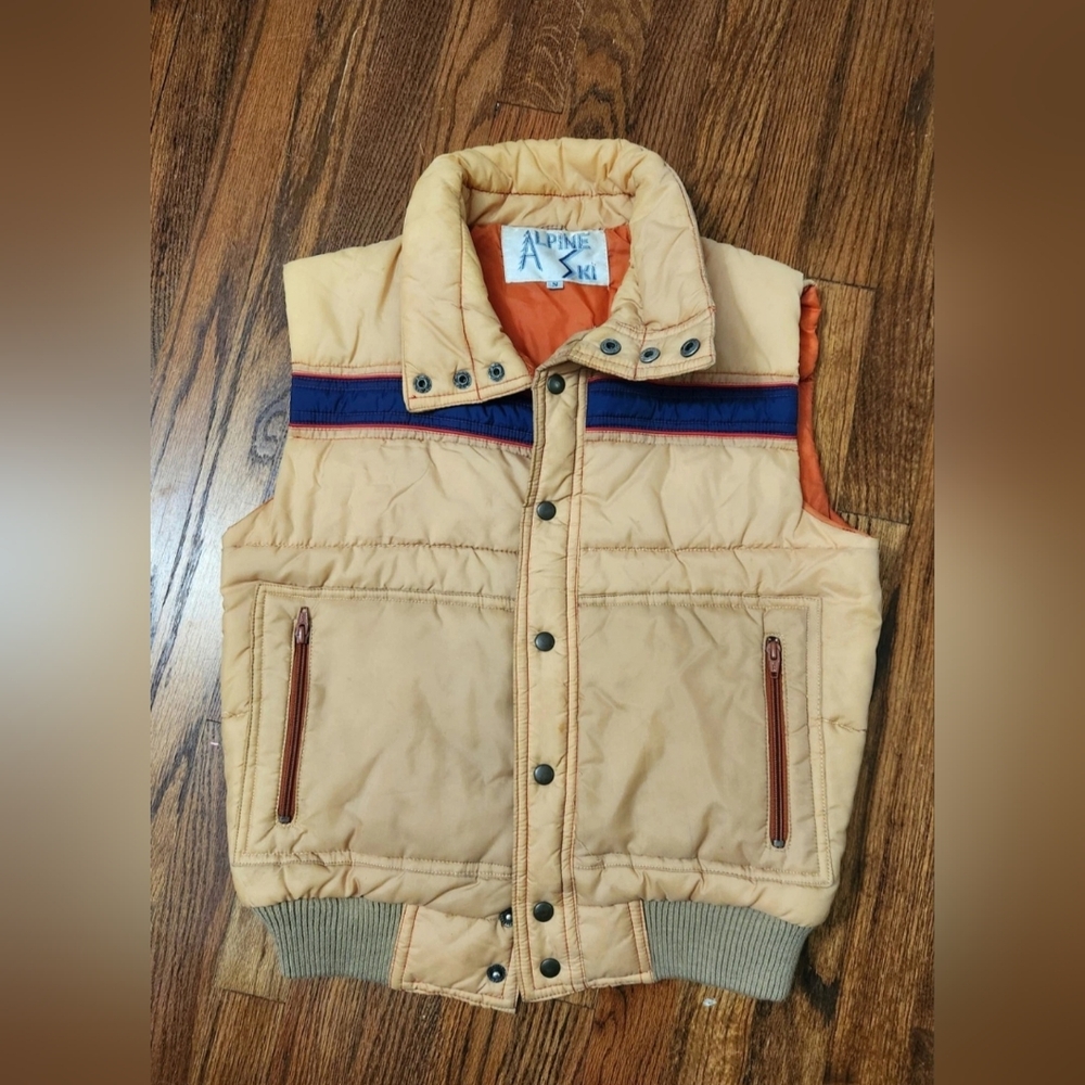 Small Vintage 70s 80s Alpine Ski Puffer Vest Nylon